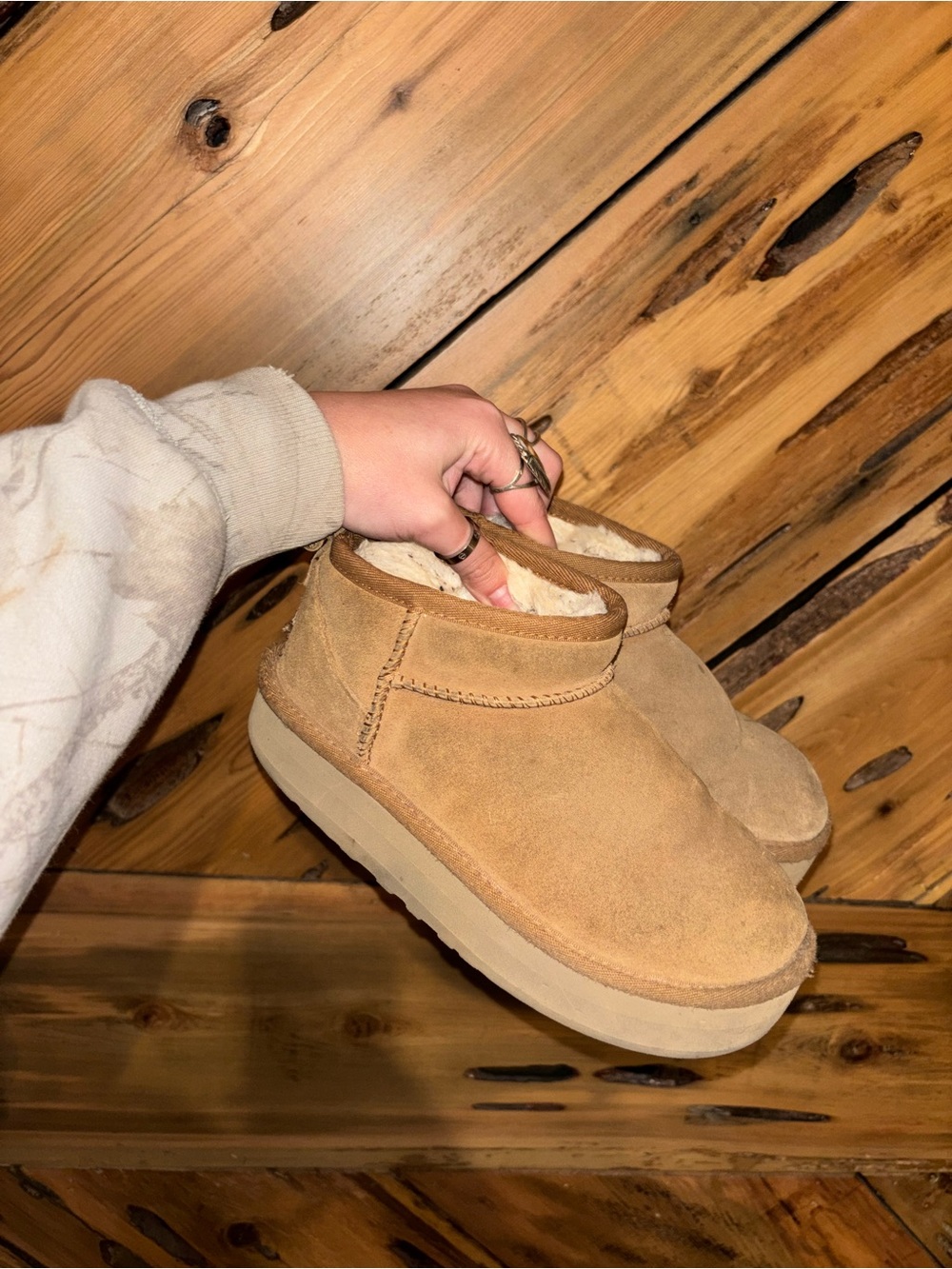 UGG Kids Chestnut Ultra Mini Platform Boots